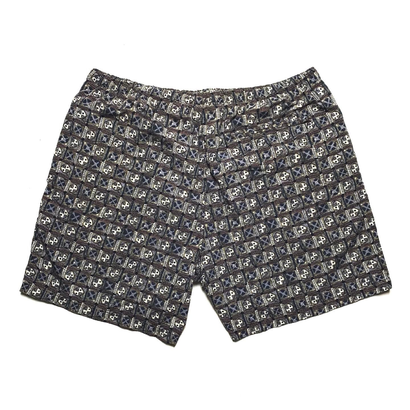 1990s Columbia Sportswear 6” Printed Belted Nylon Shorts (L)