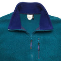 1990s LL Bean Sherpa Full-Zip Jacket, Teal/Navy (L)
