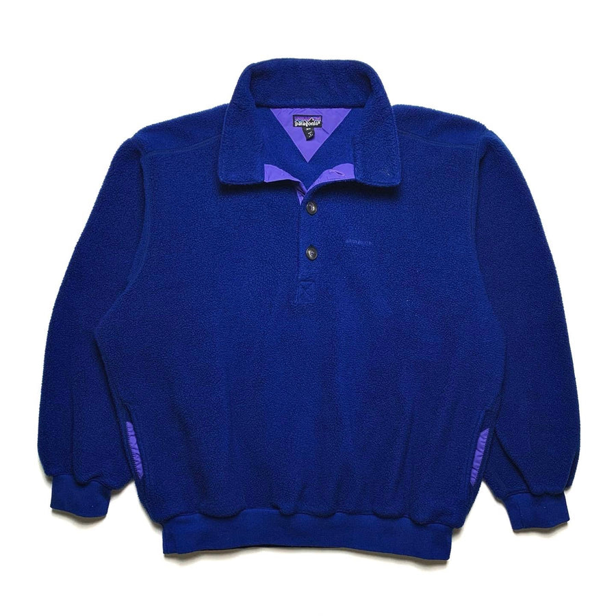 SP92 Patagonia Collared Synchilla Pullover, Navy/Purple (XL)