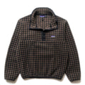 1990 Patagonia Printed Synchilla Snap-T, Houndstooth: Brown (M)