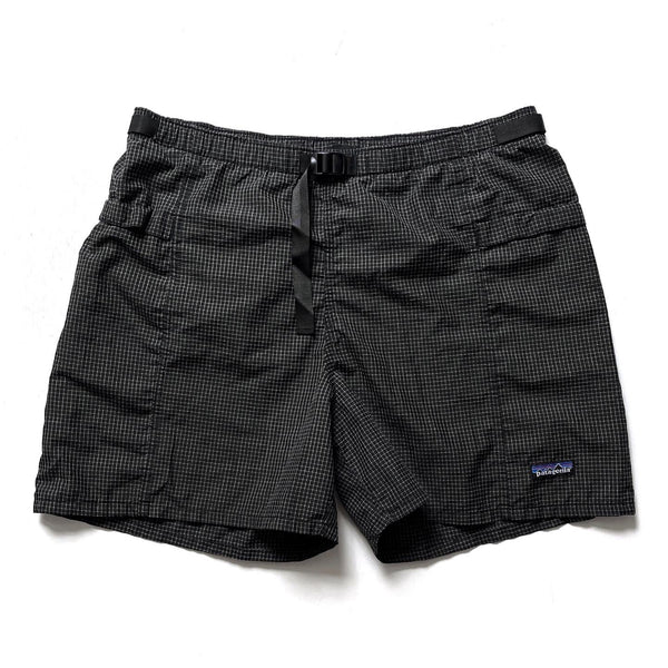1997 Patagonia 5” River Shorts, Gridstop: Black (L)