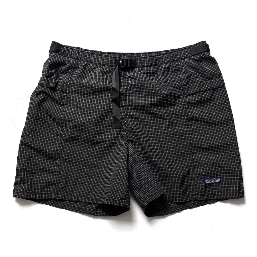 1997 Patagonia 5” River Shorts, Gridstop: Black (L)