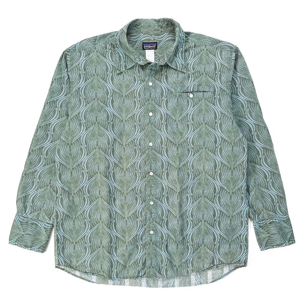 2007 Patagonia Mens Pearl Snap Printed Organic Cotton Shirt (L)