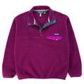 1995 Patagonia Synchilla Snap-T, Plum & Carbon (M)