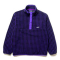 1990 Patagonia Printed Synchilla Snap-T, Houndstooth: Purple (L)