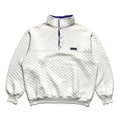1987 Patagonia Diamond Quilt Snap-T, White & Cobalt (M Fits S)