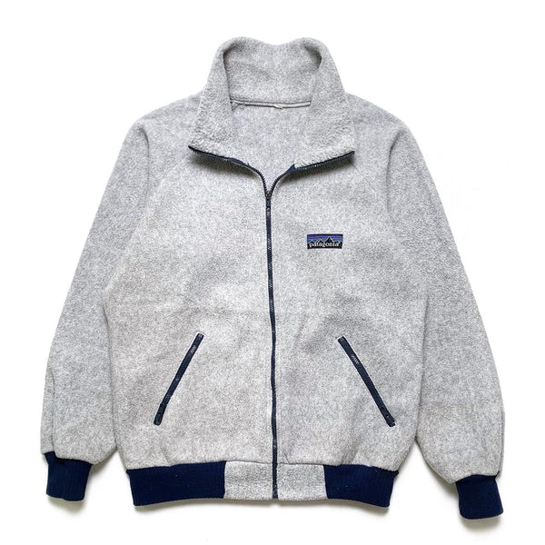 1980s Patagonia Bunting Full-Zip Climbing Jacket, Gray & Navy (L/M)