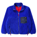 1990 Patagonia Retro Pile Cardigan, Cobalt & French Red (L)