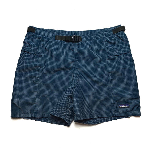 SP96 Patagonia 4” River Shorts, Gridstop: Bluegrass (M)