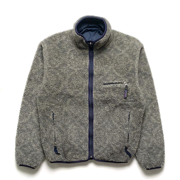 1997 Patagonia Reversible Glissade Cardigan, Kimono: Grey (M)