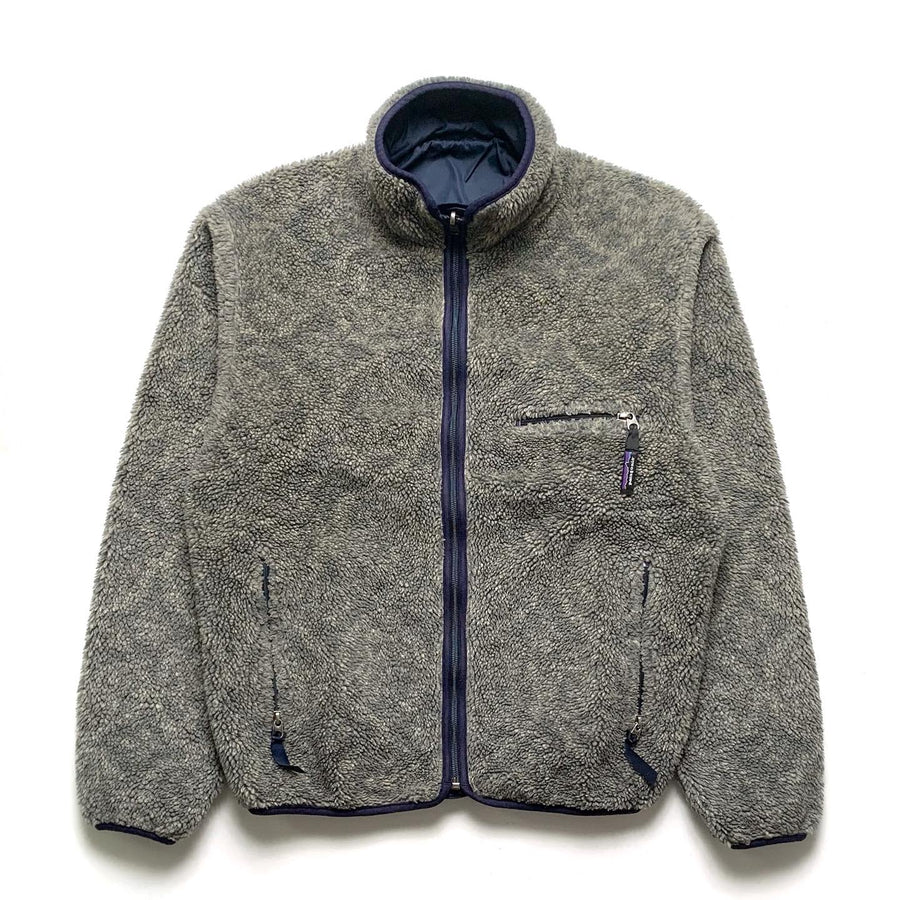 1997 Patagonia Reversible Glissade Cardigan, Kimono: Grey (M)