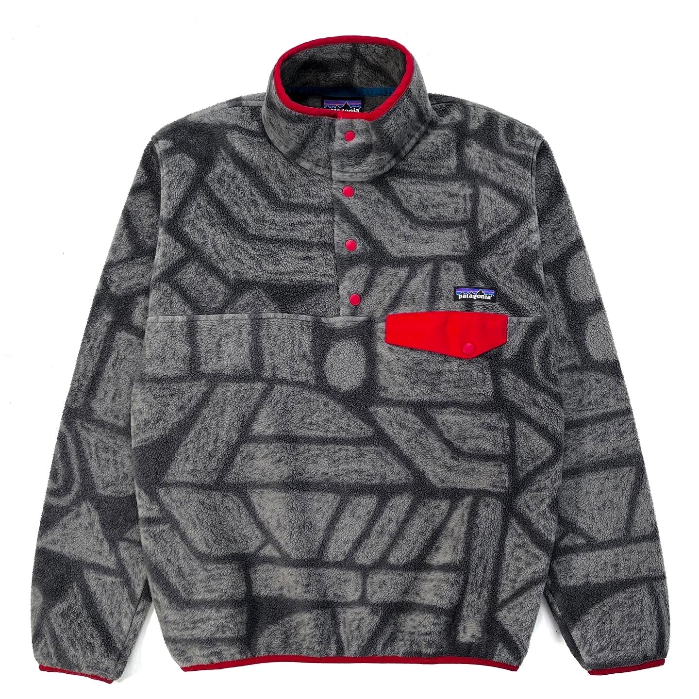 2015 Patagonia Printed Synchilla Snap-T, Shale: Forge Grey (S)