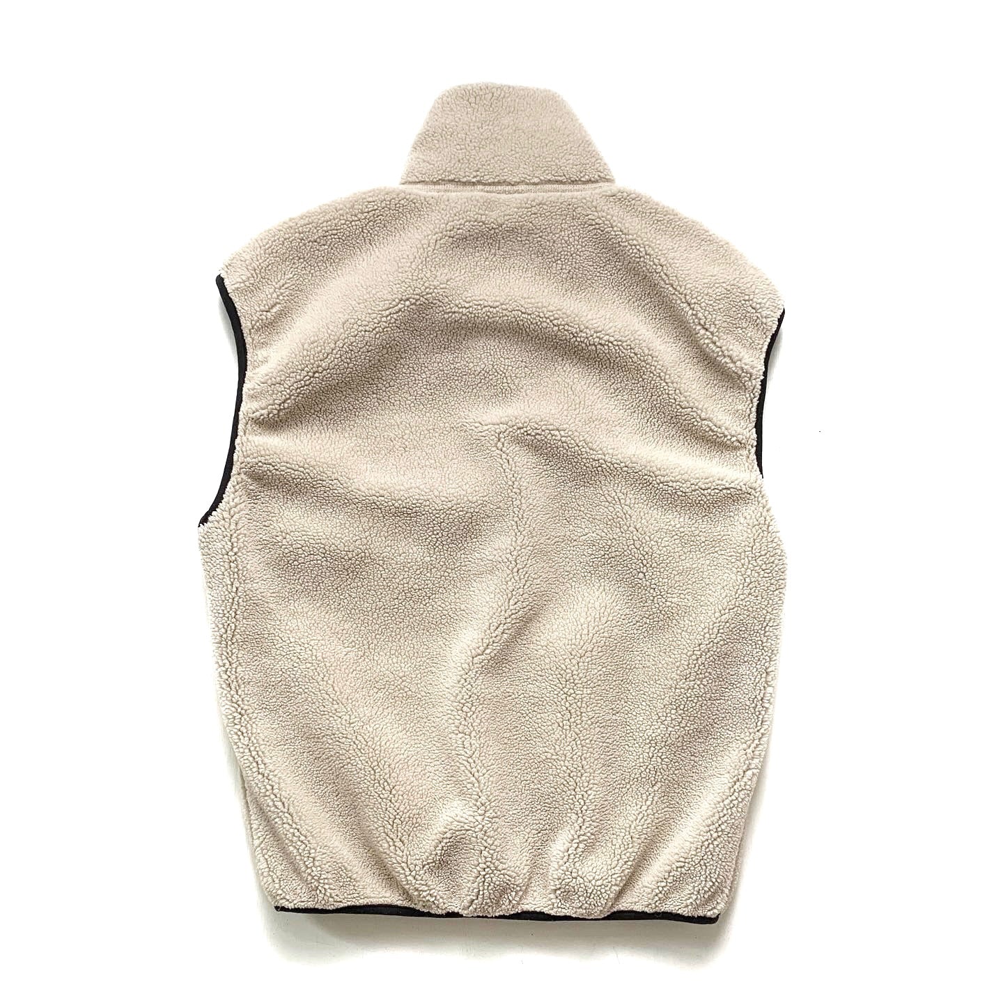1990s Marmot Deep Pile Full-Zip Vest, Oatmeal (M)