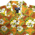 2001 Patagonia Mens Pataloha Shirt, Orange/White (XL)