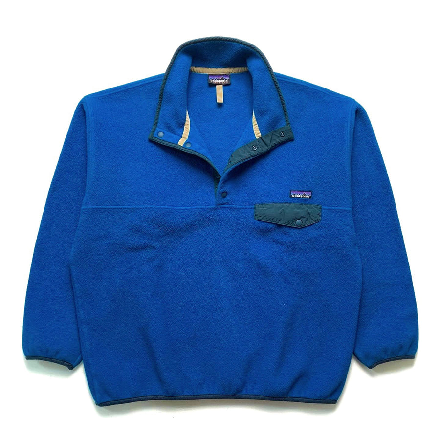 2012 Patagonia Synchilla Snap-T, Blue & Gold (XL)