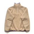 Fall 1991 Patagonia Retro Pile Cardigan, Natural & Purple (L)