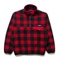 2014 Patagonia Printed Synchilla Snap-T, Fuzzy Plaid: Wax Red (M/L)