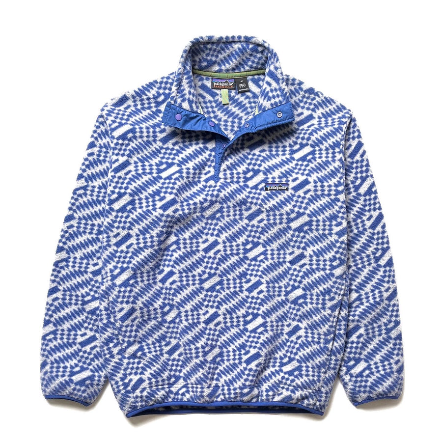 1998 Patagonia Printed Synchilla Snap-T, P’op: True Blue (M)