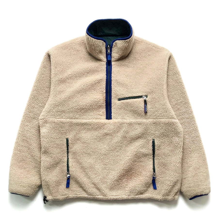 1994 Patagonia Reversible Pile Glissade Pullover, Natural & Hunter (XL)