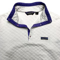 1987 Patagonia Diamond Quilt Snap-T, White & Cobalt (M Fits S)