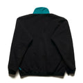 FA88 Patagonia Synchilla Half-Zip Sweater, Black & Bright Teal (L)