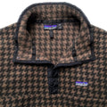 1990 Patagonia Printed Synchilla Snap-T, Houndstooth: Brown (M)