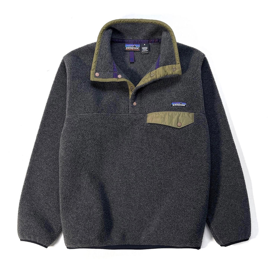 1999 Patagonia Synchilla Snap-T, Black Heather & Tea Leaves (S)