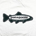 1990s Patagonia Organic Cotton Fly Fishing T Shirt, White (M)