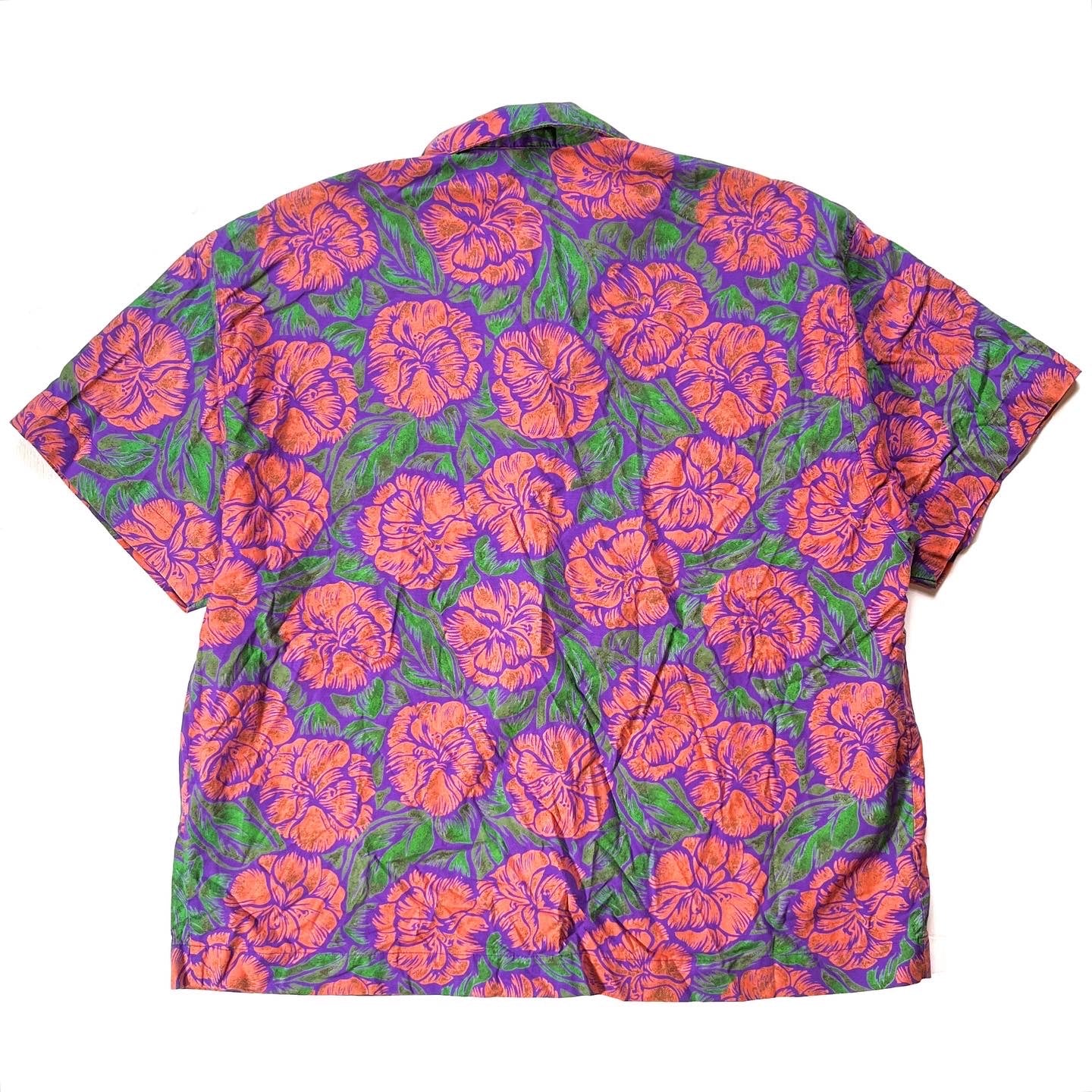 1991 Patagonia Womens Cotton A/C Print Shirt, Floral Print (M-L)