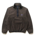 1990 Patagonia Printed Synchilla Snap-T, Houndstooth: Brown (M)