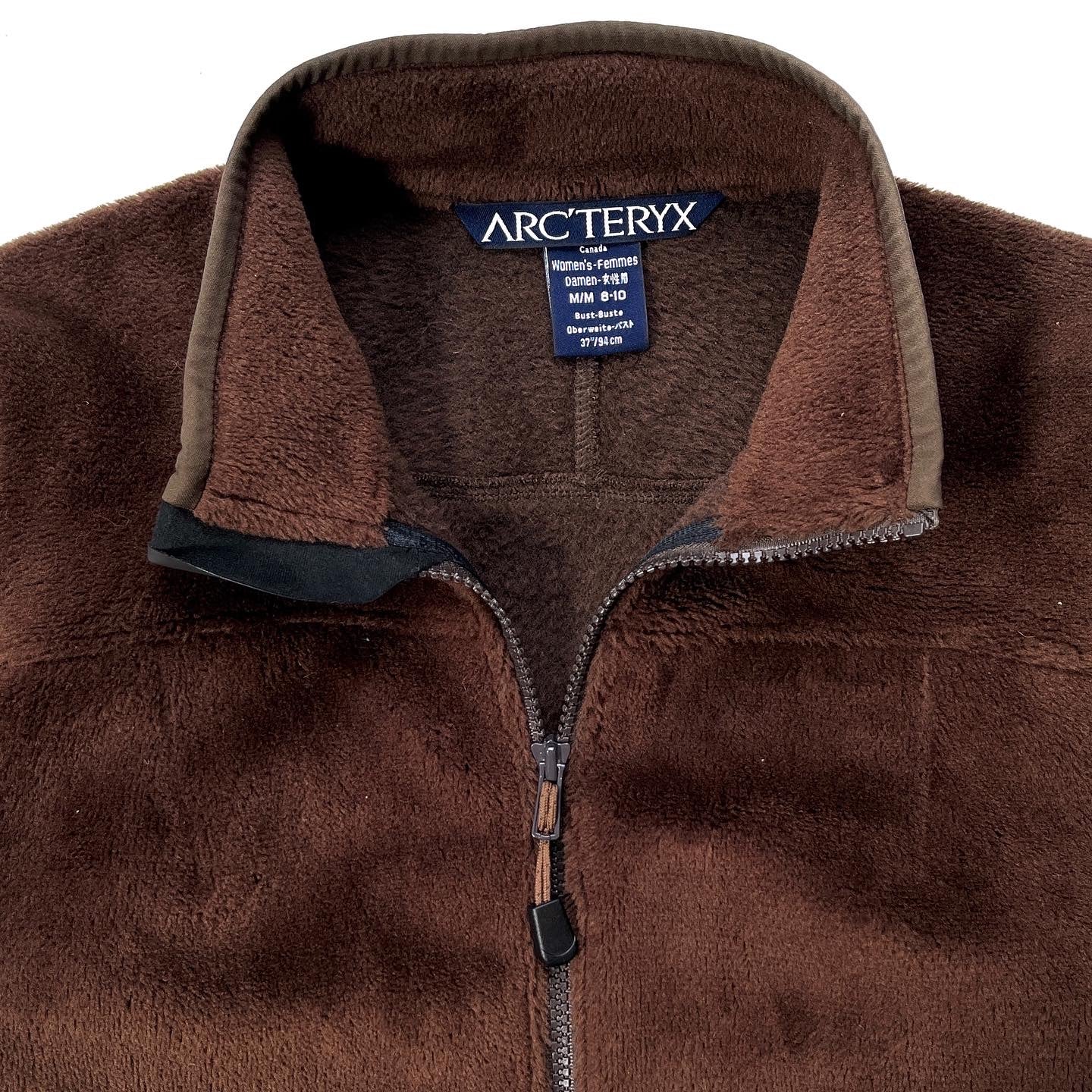 2000s Arc’teryx Womens Delta SV High-Pile Fleece Jacket, Brown (M)