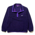 1990 Patagonia Printed Synchilla Snap-T, Houndstooth: Purple (L)