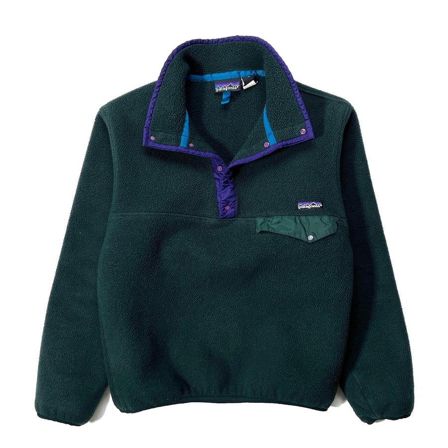 1993 Patagonia Synchilla Snap-T, Hunter & Eggplant (XS/S)