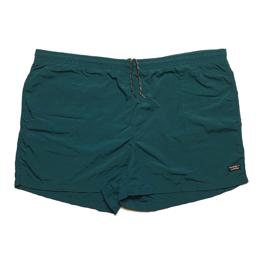 FA97 LL Bean 4” Nylon Shorts, Hunter Green (L Fits XL)