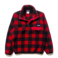 2014 Patagonia Printed Synchilla Snap-T, Fuzzy Plaid: Wax Red (S)