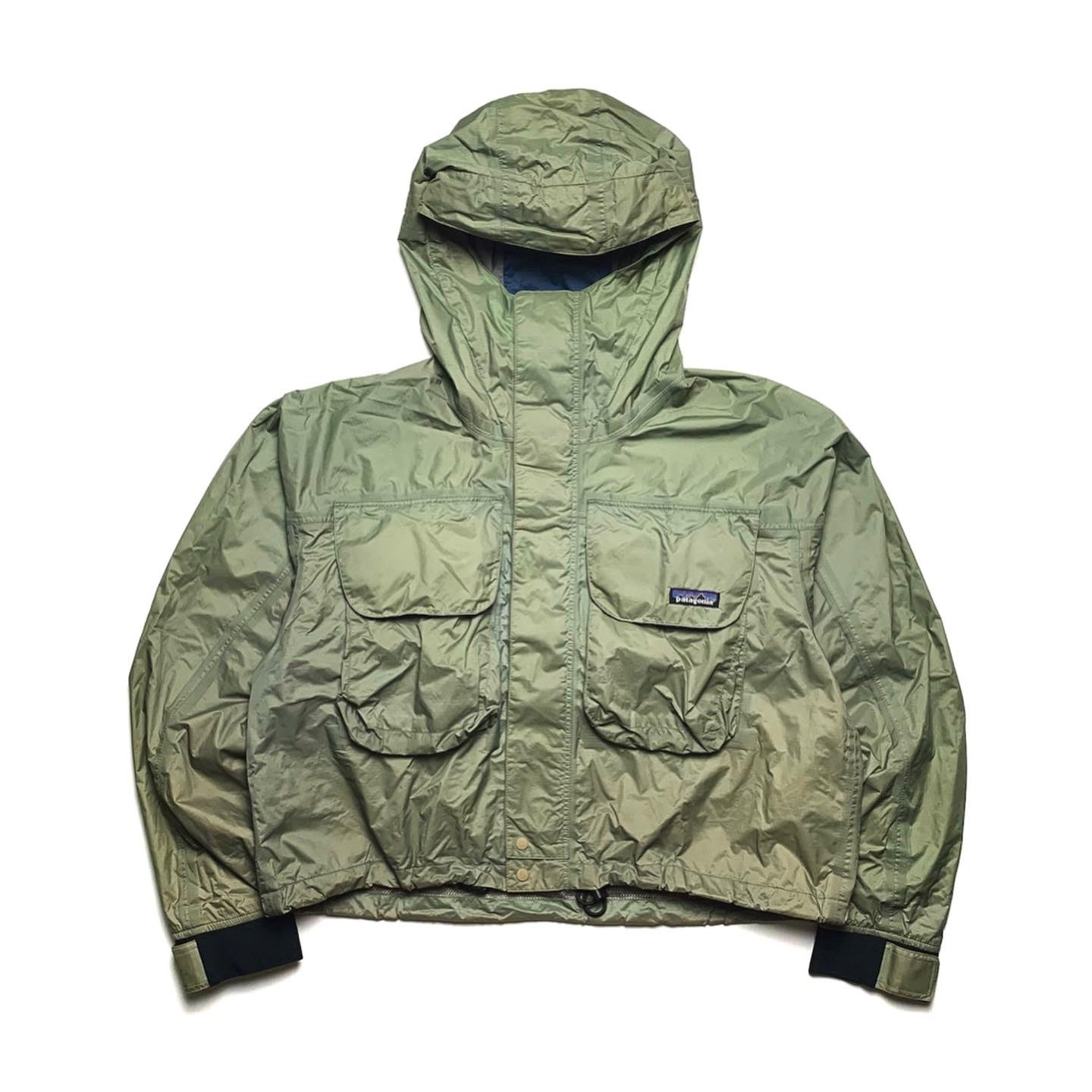 2000 Patagonia SST Fly Fishing Jacket, Olive Green/Black (M Fits L)