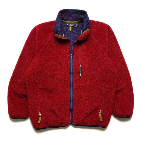 1997 Patagonia Retro Pile Cardigan, Cranberry (XL)