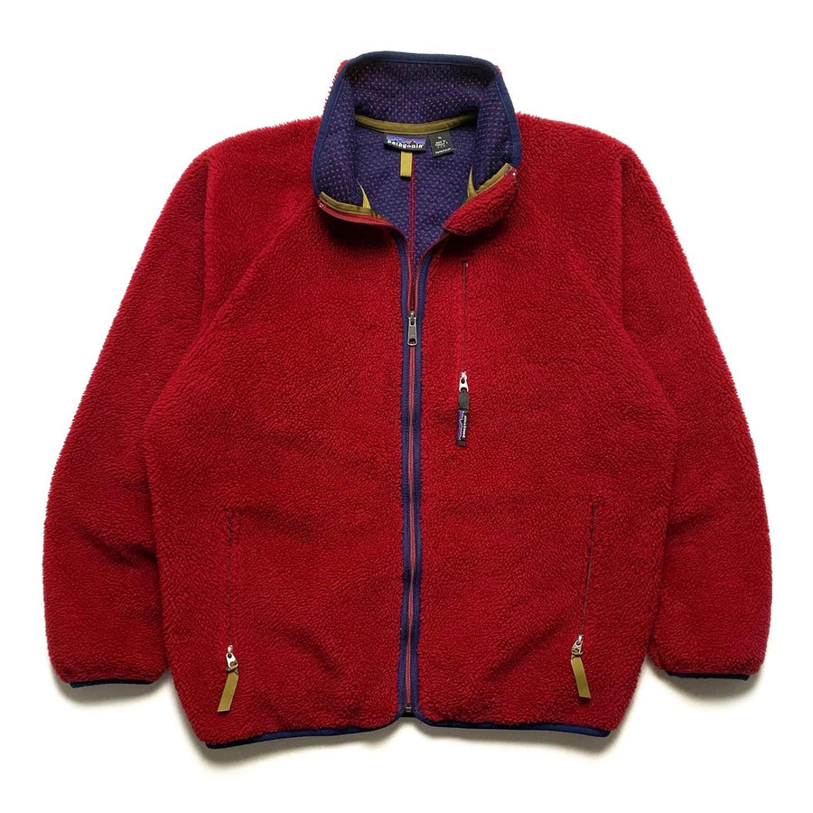 1997 Patagonia Retro Pile Cardigan, Cranberry (XL)