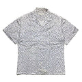 1980s The North Face Logo Print Camp Shirt, White/Green (L/M)