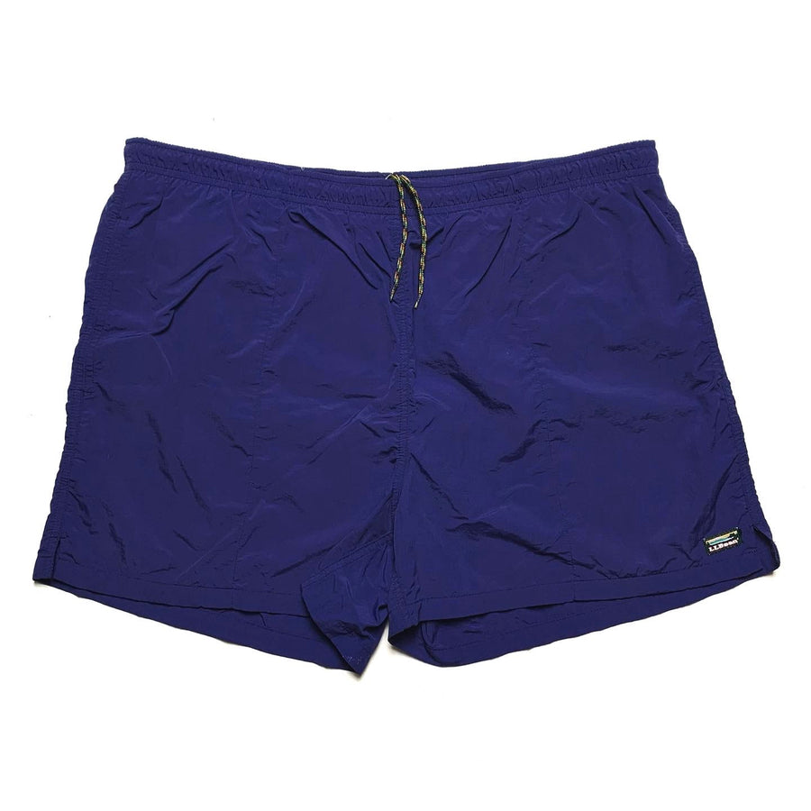 1997 LL Bean 4.5” Nylon Shorts, Dark Blue/Purple (L/XL)