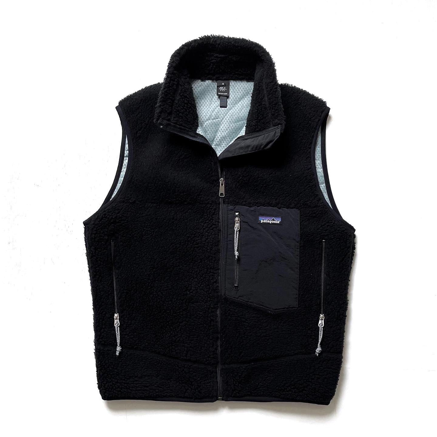 2001 Patagonia Made In The U.S.A. Classic Retro-X Vest, Black (M)