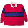 1995 Patagonia Made In The U.S.A. Rugby Shirt, Red & Navy (XL)