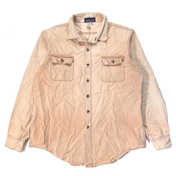 1980s Patagonia Garment Dyed Cotton Canvas Shirt, Tan (L/XL)