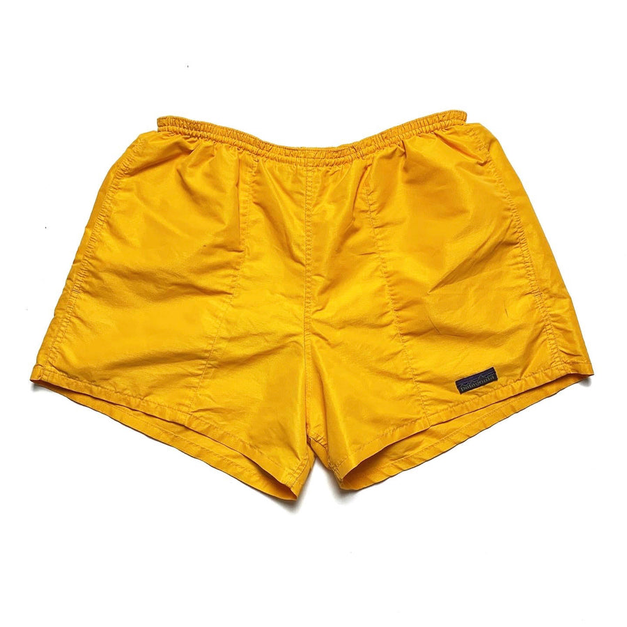 1980s Patagonia 3” Nylon Baggies Shorts, Yellow (M)