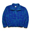 1990s LL Bean Snap-Neck Fleece Pullover, Teal/Purple (XL)
