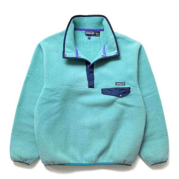 1993 Patagonia Synchilla Snap-T, Sea Green & Ink Blue (L)