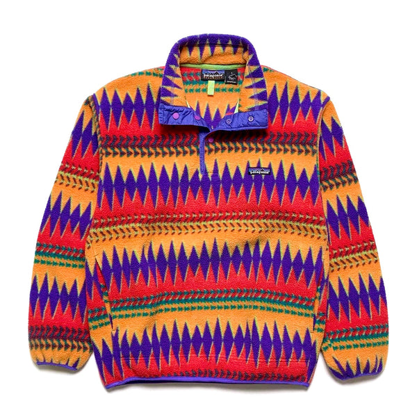 Spring 1997 Patagonia Printed Synchilla Snap-T, Minnehaha: Flame (S)