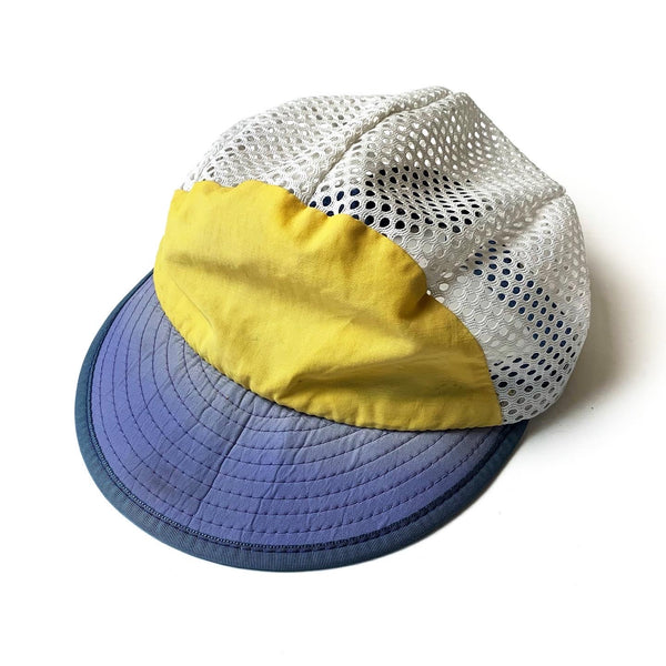 1980s Patagonia Duckbill Cap, Yellow/Purple/Blue (M)