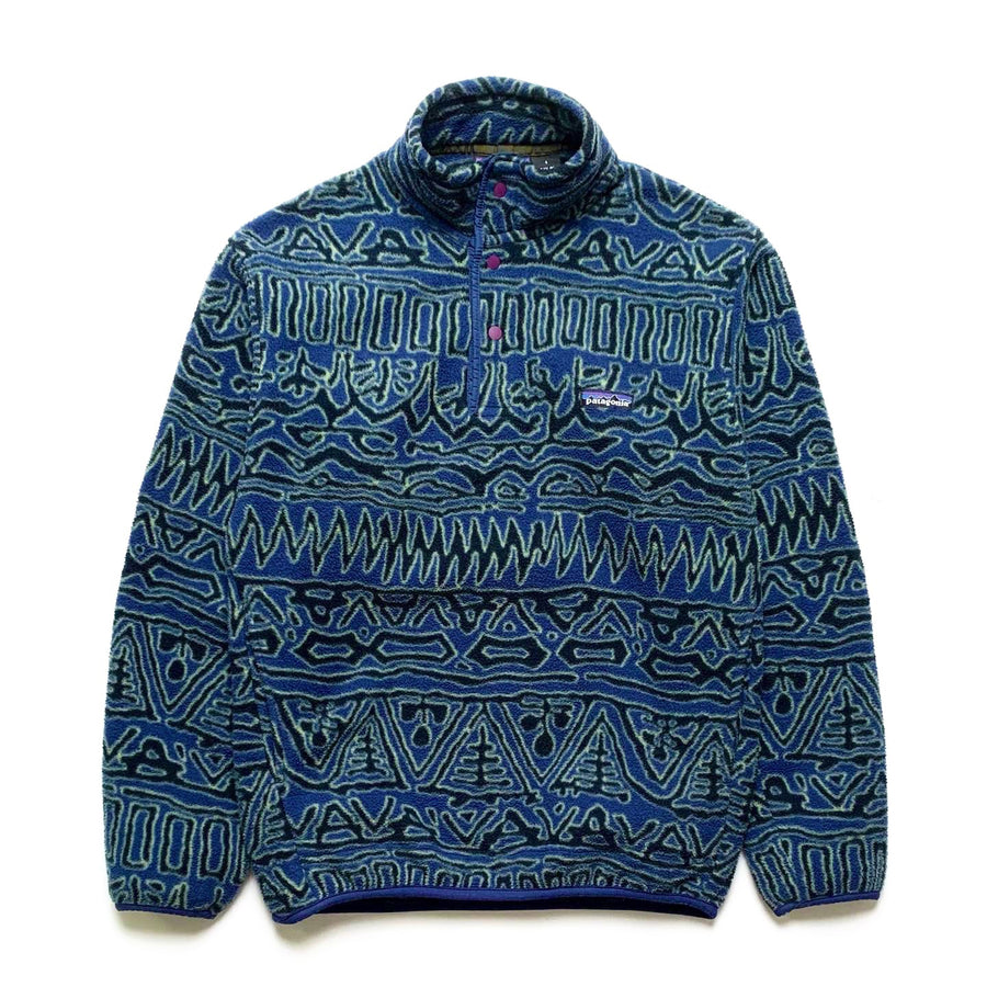 Fall 1998 Patagonia Printed Synchilla Snap-T, Switchback: Storm Blue (S)