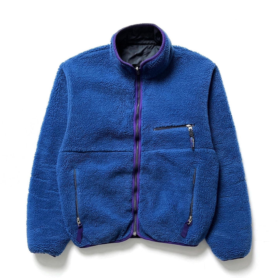 1992 Patagonia Reversible Pile Glissade Cardigan, Deep Water (M)